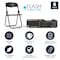 Flash Furniture Black Plastic Folding Chair, PK6 6-RUT-I-BLACK-GG - alternate 5
